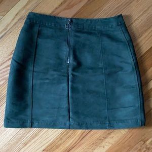 Old navy faux suede dark green skirt